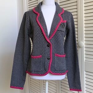 Tommy Girl Chevron Sweater Knit Blazer / Cardigan size L